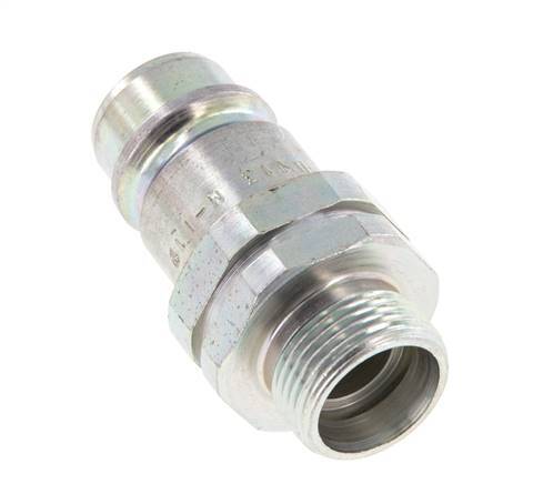 Steel DN 12.5 Hydraulic Coupling Plug 15 mm L Compression Ring ISO 7241-1 A/8434-1 D 20.5mm