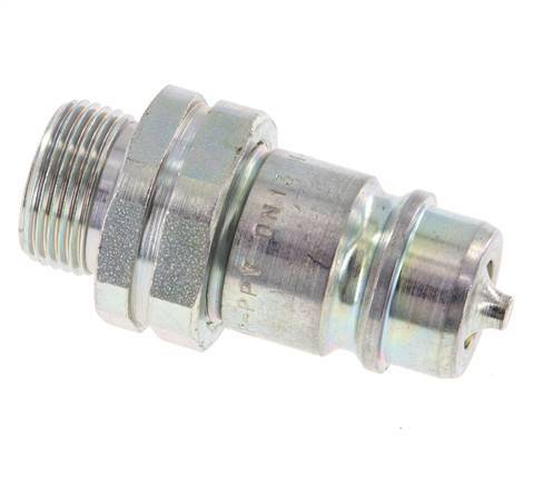 Steel DN 12.5 Hydraulic Coupling Plug 15 mm L Compression Ring ISO 7241-1 A/8434-1 D 20.5mm