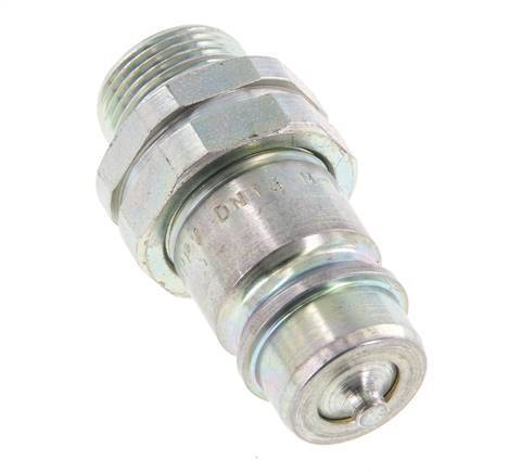 Steel DN 12.5 Hydraulic Coupling Plug 15 mm L Compression Ring ISO 7241-1 A/8434-1 D 20.5mm