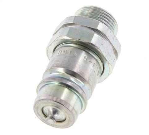 Steel DN 12.5 Hydraulic Coupling Plug 15 mm L Compression Ring ISO 7241-1 A/8434-1 D 20.5mm