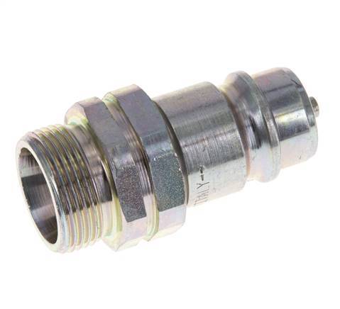 Steel DN 12.5 Hydraulic Coupling Plug 18 mm L Compression Ring ISO 7241-1 A/8434-1 D 20.5mm