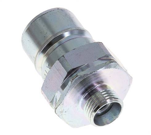 Steel DN 20 Hydraulic Coupling Plug 12 mm L Compression Ring ISO 7241-1 A/8434-1 D 29.1mm