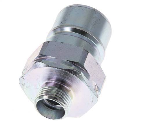 Steel DN 20 Hydraulic Coupling Plug 12 mm L Compression Ring ISO 7241-1 A/8434-1 D 29.1mm