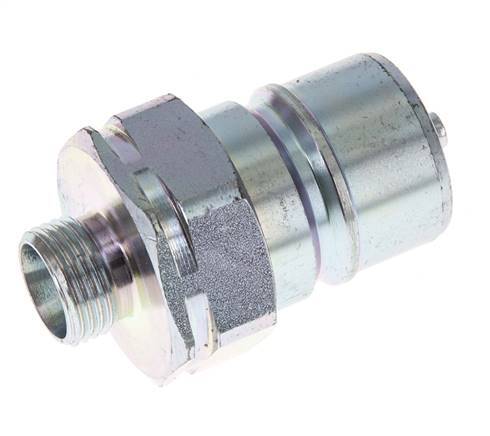 Steel DN 20 Hydraulic Coupling Plug 12 mm L Compression Ring ISO 7241-1 A/8434-1 D 29.1mm