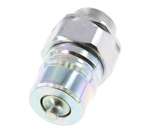 Steel DN 25 Hydraulic Coupling Plug 22 mm L Compression Ring ISO 7241-1 A/8434-1 D 34.3mm