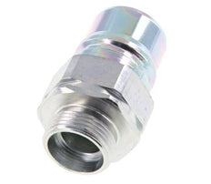 Steel DN 25 Hydraulic Coupling Plug 22 mm L Compression Ring ISO 7241-1 A/8434-1 D 34.3mm