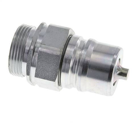 Steel DN 25 Hydraulic Coupling Plug 28 mm L Compression Ring ISO 7241-1 A/8434-1 D 34.3mm