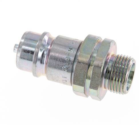 Steel DN 12.5 Hydraulic Coupling Plug 12 mm S Compression Ring ISO 7241-1 A/8434-1 D 20.5mm