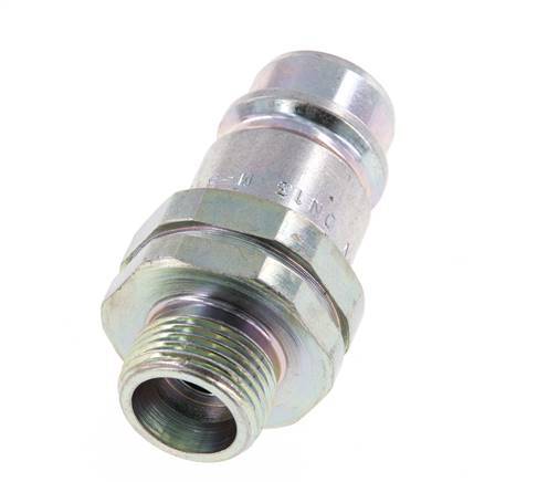 Steel DN 12.5 Hydraulic Coupling Plug 12 mm S Compression Ring ISO 7241-1 A/8434-1 D 20.5mm