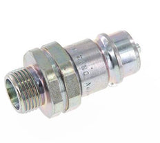 Steel DN 12.5 Hydraulic Coupling Plug 12 mm S Compression Ring ISO 7241-1 A/8434-1 D 20.5mm