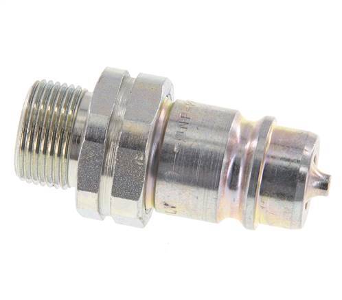 Steel DN 12.5 Hydraulic Coupling Plug 14 mm S Compression Ring ISO 7241-1 A/8434-1 D 20.5mm