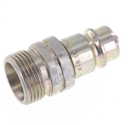 Steel DN 12.5 Hydraulic Coupling Plug 20 mm S Compression Ring ISO 7241-1 A/8434-1 D 20.5mm