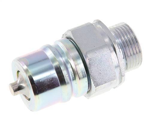 Steel DN 25 Hydraulic Coupling Plug 20 mm S Compression Ring ISO 7241-1 A/8434-1 D 34.3mm