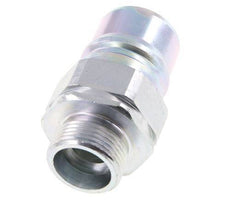 Steel DN 25 Hydraulic Coupling Plug 20 mm S Compression Ring ISO 7241-1 A/8434-1 D 34.3mm