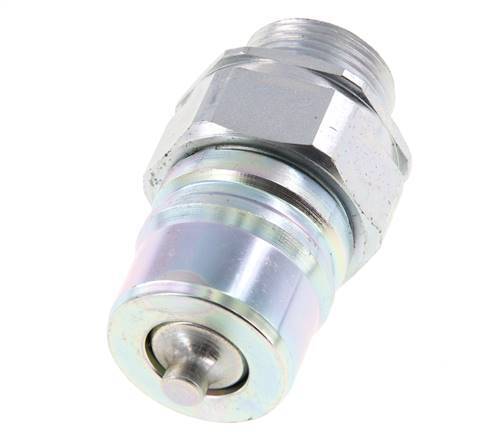 Steel DN 25 Hydraulic Coupling Plug 20 mm S Compression Ring ISO 7241-1 A/8434-1 D 34.3mm