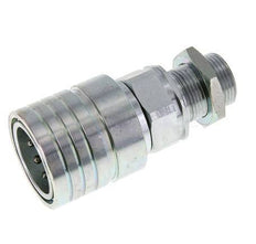 Steel DN 25 Hydraulic Coupling Socket 22 mm L Compression Ring Bulkhead ISO 7241-1 A/8434-1 D 34.3mm