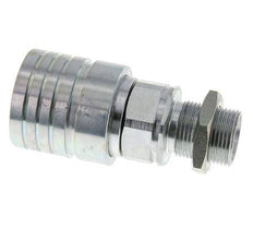 Steel DN 25 Hydraulic Coupling Socket 22 mm L Compression Ring Bulkhead ISO 7241-1 A/8434-1 D 34.3mm