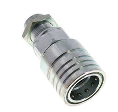 Steel DN 25 Hydraulic Coupling Socket 22 mm L Compression Ring Bulkhead ISO 7241-1 A/8434-1 D 34.3mm