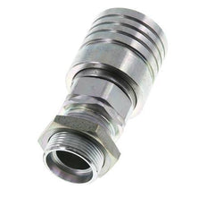 Steel DN 25 Hydraulic Coupling Socket 28 mm L Compression Ring Bulkhead ISO 7241-1 A/8434-1 D 34.3mm