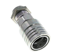 Steel DN 25 Hydraulic Coupling Socket 28 mm L Compression Ring Bulkhead ISO 7241-1 A/8434-1 D 34.3mm