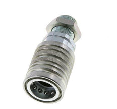 Steel DN 12.5 Hydraulic Coupling Socket 14 mm S Compression Ring Bulkhead ISO 7241-1 A/8434-1 D 20.5mm