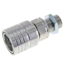 Steel DN 25 Hydraulic Coupling Socket 20 mm S Compression Ring Bulkhead ISO 7241-1 A/8434-1 D 34.3mm
