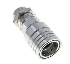 Steel DN 25 Hydraulic Coupling Socket 25 mm S Compression Ring Bulkhead ISO 7241-1 A/8434-1 D 34.3mm