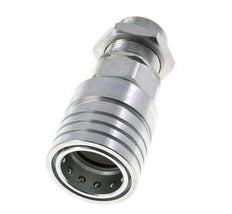 Steel DN 25 Hydraulic Coupling Socket 25 mm S Compression Ring Bulkhead ISO 7241-1 A/8434-1 D 34.3mm