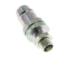 Steel DN 12.5 Hydraulic Coupling Plug 10 mm L Compression Ring Bulkhead ISO 7241-1 A/8434-1 D 20.5mm