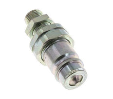 Steel DN 12.5 Hydraulic Coupling Plug 10 mm L Compression Ring Bulkhead ISO 7241-1 A/8434-1 D 20.5mm