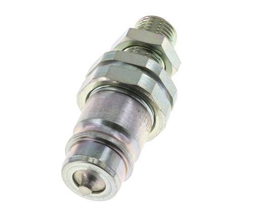Steel DN 12.5 Hydraulic Coupling Plug 10 mm L Compression Ring Bulkhead ISO 7241-1 A/8434-1 D 20.5mm