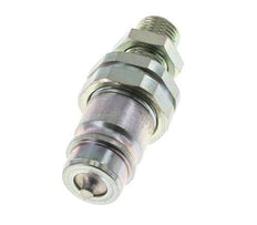 Steel DN 12.5 Hydraulic Coupling Plug 10 mm L Compression Ring Bulkhead ISO 7241-1 A/8434-1 D 20.5mm