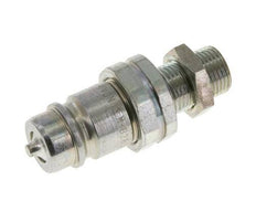 Steel DN 12.5 Hydraulic Coupling Plug 12 mm L Compression Ring Bulkhead ISO 7241-1 A/8434-1 D 20.5mm