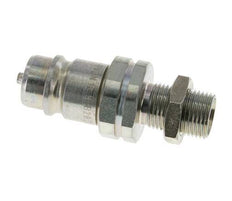 Steel DN 12.5 Hydraulic Coupling Plug 12 mm L Compression Ring Bulkhead ISO 7241-1 A/8434-1 D 20.5mm