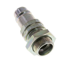 Steel DN 12.5 Hydraulic Coupling Plug 18 mm L Compression Ring Bulkhead ISO 7241-1 A/8434-1 D 20.5mm