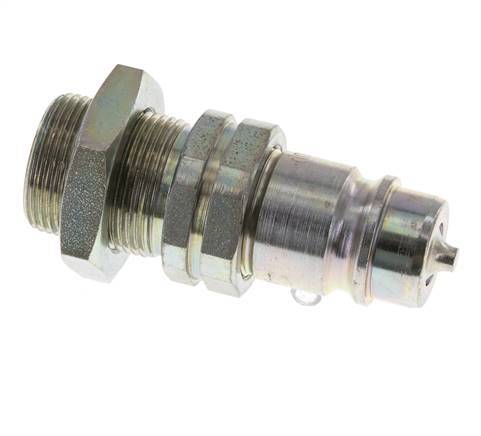 Steel DN 12.5 Hydraulic Coupling Plug 18 mm L Compression Ring Bulkhead ISO 7241-1 A/8434-1 D 20.5mm