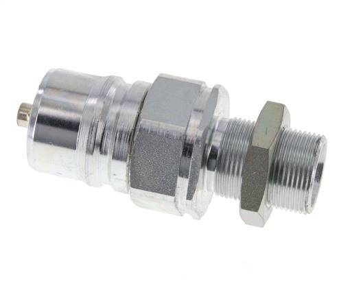 Steel DN 25 Hydraulic Coupling Plug 18 mm L Compression Ring Bulkhead ISO 7241-1 A/8434-1 D 34.3mm