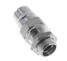 Steel DN 25 Hydraulic Coupling Plug 22 mm L Compression Ring Bulkhead ISO 7241-1 A/8434-1 D 34.3mm