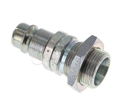 Steel DN 12.5 Hydraulic Coupling Plug 20 mm S Compression Ring Bulkhead ISO 7241-1 A/8434-1 D 20.5mm