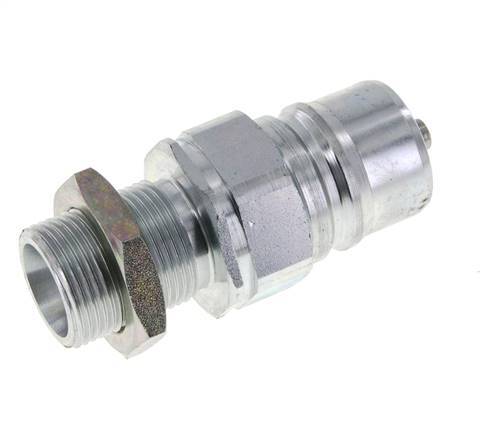 Steel DN 25 Hydraulic Coupling Plug 20 mm S Compression Ring Bulkhead ISO 7241-1 A/8434-1 D 34.3mm