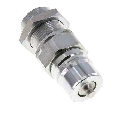 Steel DN 25 Hydraulic Coupling Plug 25 mm S Compression Ring Bulkhead ISO 7241-1 A/8434-1 D 34.3mm