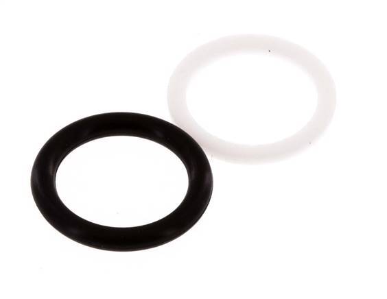 PTFE/NBR Seals Set for ISO 7241-1 A Hydraulic Coupling (12 mm and 26 mm) [2 Pieces]