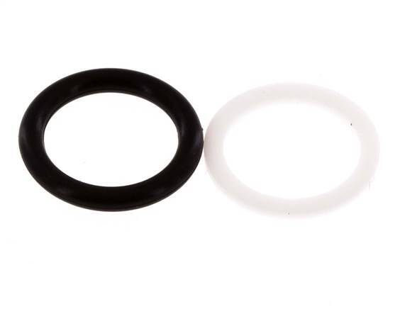 PTFE/NBR Seals Set for ISO 7241-1 A Hydraulic Coupling (12 mm and 26 mm) [2 Pieces]