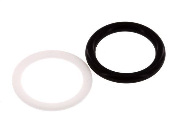 PTFE/NBR Seals Set for ISO 7241-1 A Hydraulic Coupling (20.5 mm and 38 mm) [5 Pieces]