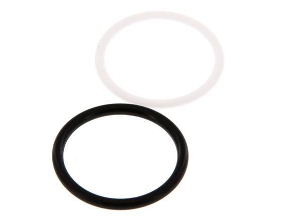 PTFE/NBR Seals Set for ISO 7241-1 A Hydraulic Coupling (29.1 mm and 46 mm) [2 Pieces]