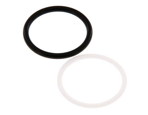 PTFE/NBR Seals Set for ISO 7241-1 A Hydraulic Coupling (29.1 mm and 46 mm) [2 Pieces]