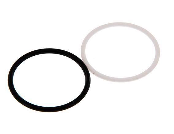 PTFE/NBR Seals Set for ISO 7241-1 A Hydraulic Coupling (34.3 mm and 54 mm) [5 Pieces]