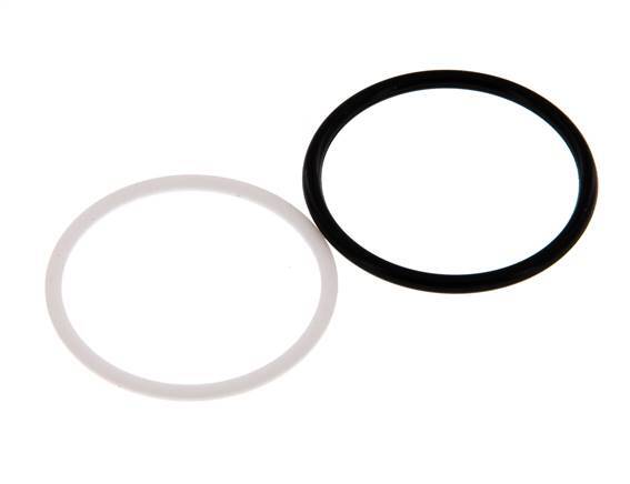 PTFE/NBR Seals Set for ISO 7241-1 A Hydraulic Coupling (34.3 mm and 54 mm) [5 Pieces]