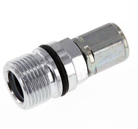 Steel DN 10 Hydraulic Coupling Socket M16x1.5 Female Threads ISO 14541 ...