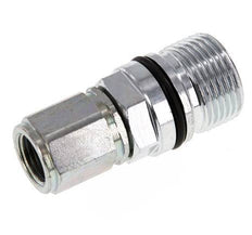 Steel DN 10 Hydraulic Coupling Socket M16x1.5 Female Threads ISO 14541 D M28 x 2